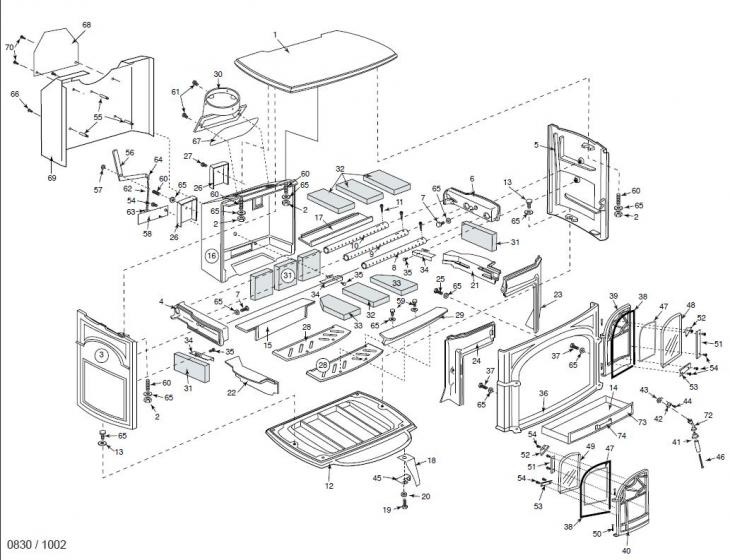 VC Intrepid Non Catalytic 1640 replacement parts diagram