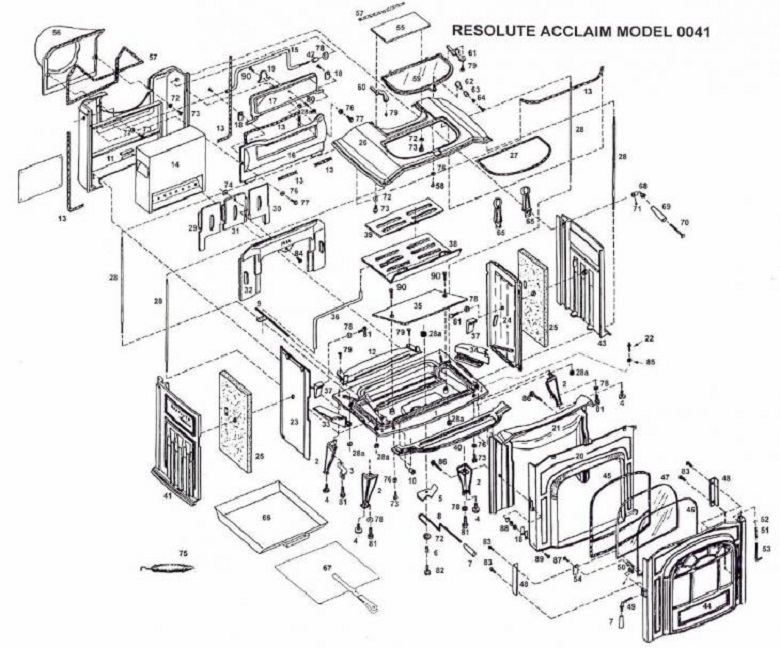 Vermont Castings Resolute Acclaim 0041 replacement parts diagram