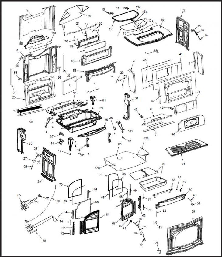 Defiant Flexburn 1975 & 1979 replacement parts diagram