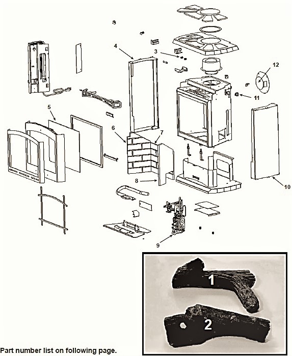 Harman Conquest Gas replacement parts diagram