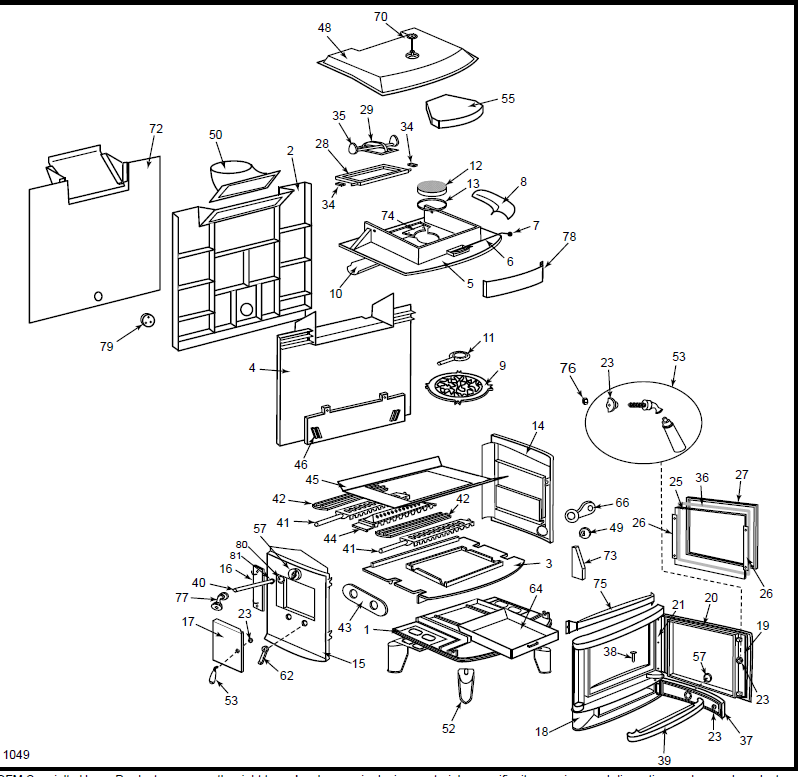 Dutchwest Sequoia 2160 replacement parts diagram