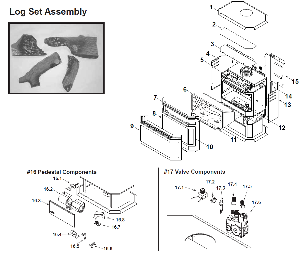 Quadrafire Hudbay-FS Gas replacement parts diagram