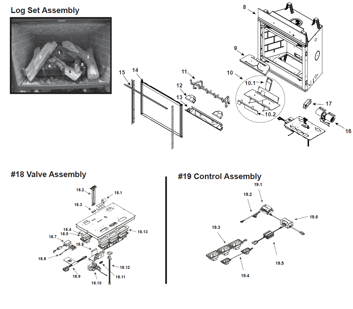 Heat N Glo 6000CLX-IPI-S, 6000CLX-IPI-T replacement parts diagram