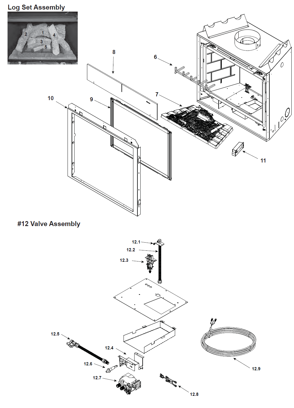 Heat N Glo 6000GBV replacement parts diagram