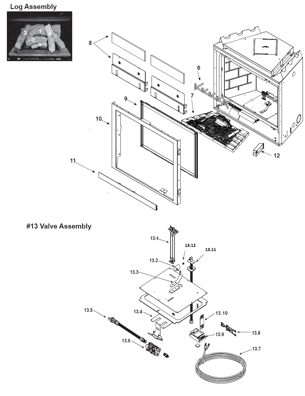 Heat N Glo 6000GCF-IPI replacement parts diagram
