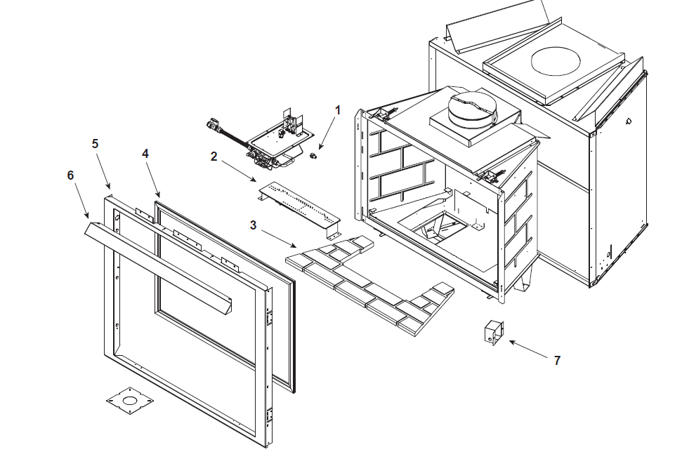 Heat N Glo 6000SEB, 6000SEB-DSI replacement parts diagram