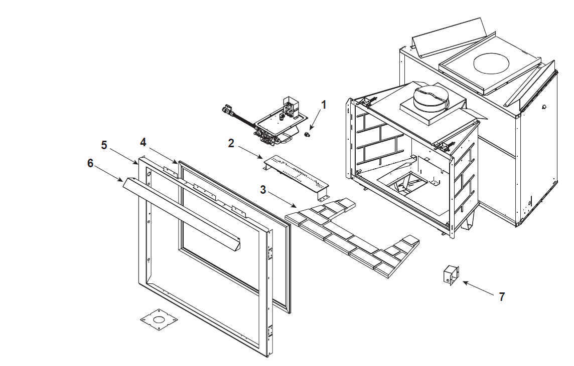 Heat N Glo 6000TRB, 6000TRB-DSI replacement parts diagram