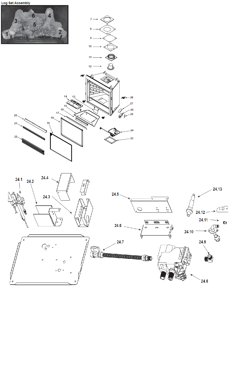 Heatilator CD4842R, CD4842LR replacement parts diagram