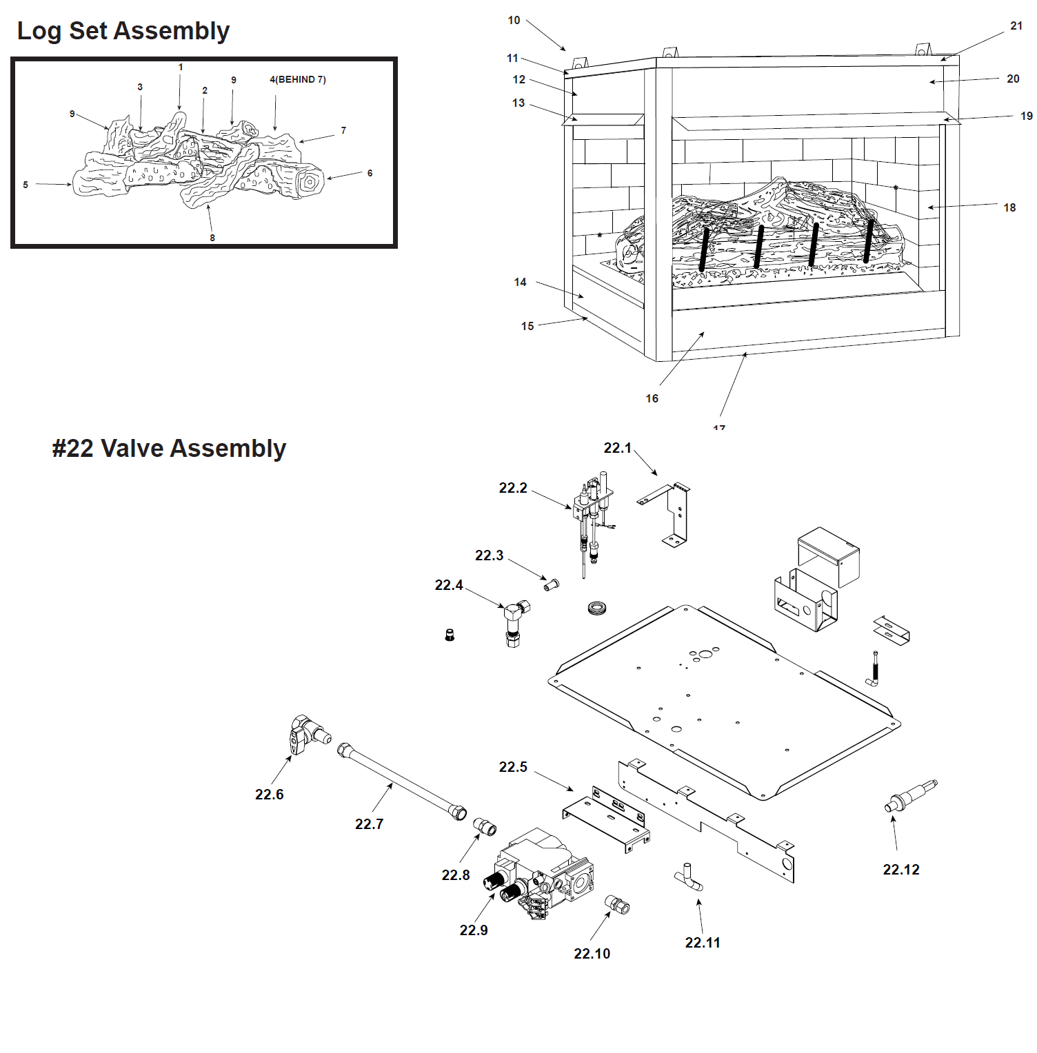 Heatilator GBCL36 replacement parts diagram