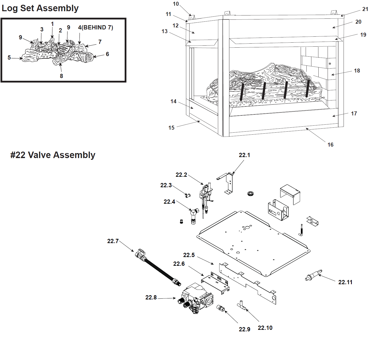 Heatilator GBFL36 replacement parts diagram