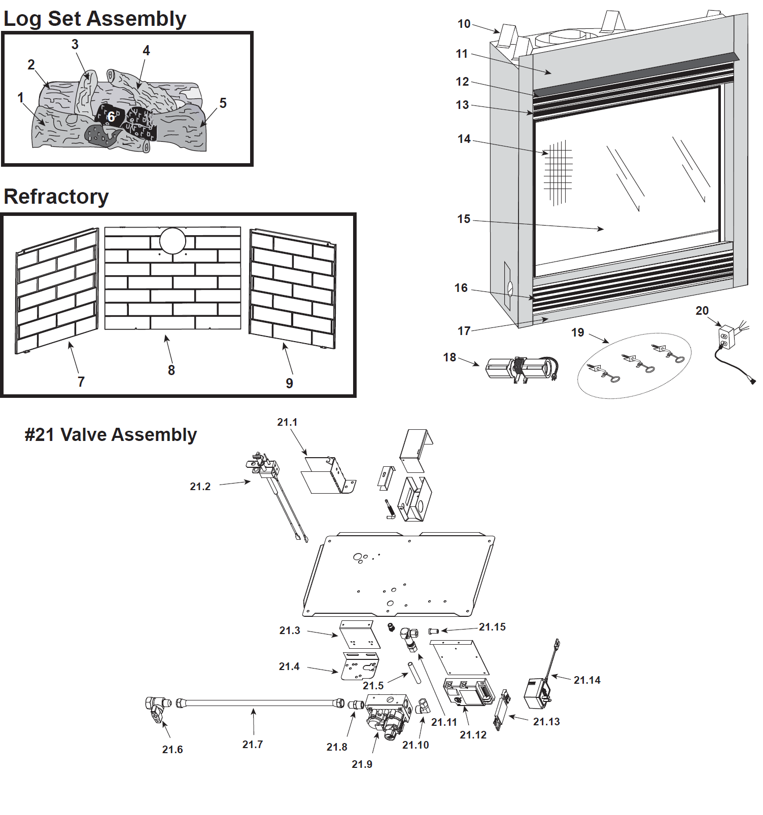 Heatilator GCDC60i, GCDC60Li Parts Diagram | Mountain View Hearth Products