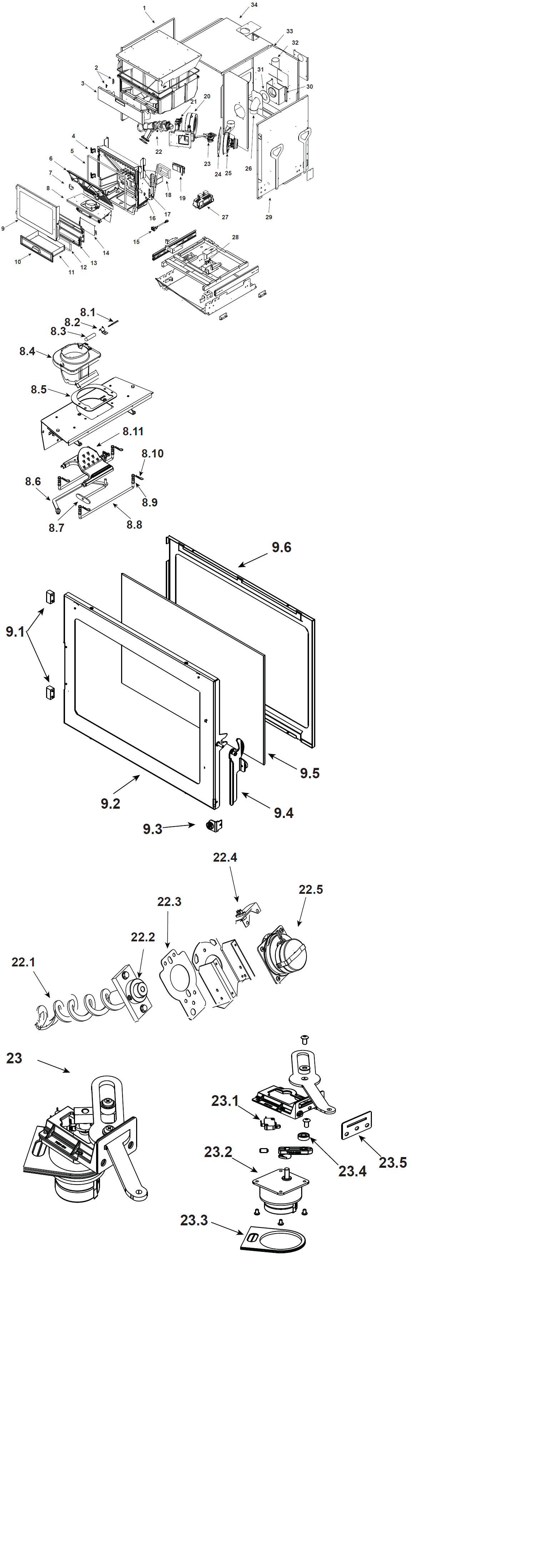 Quadrafire Edge 60 replacement parts diagram