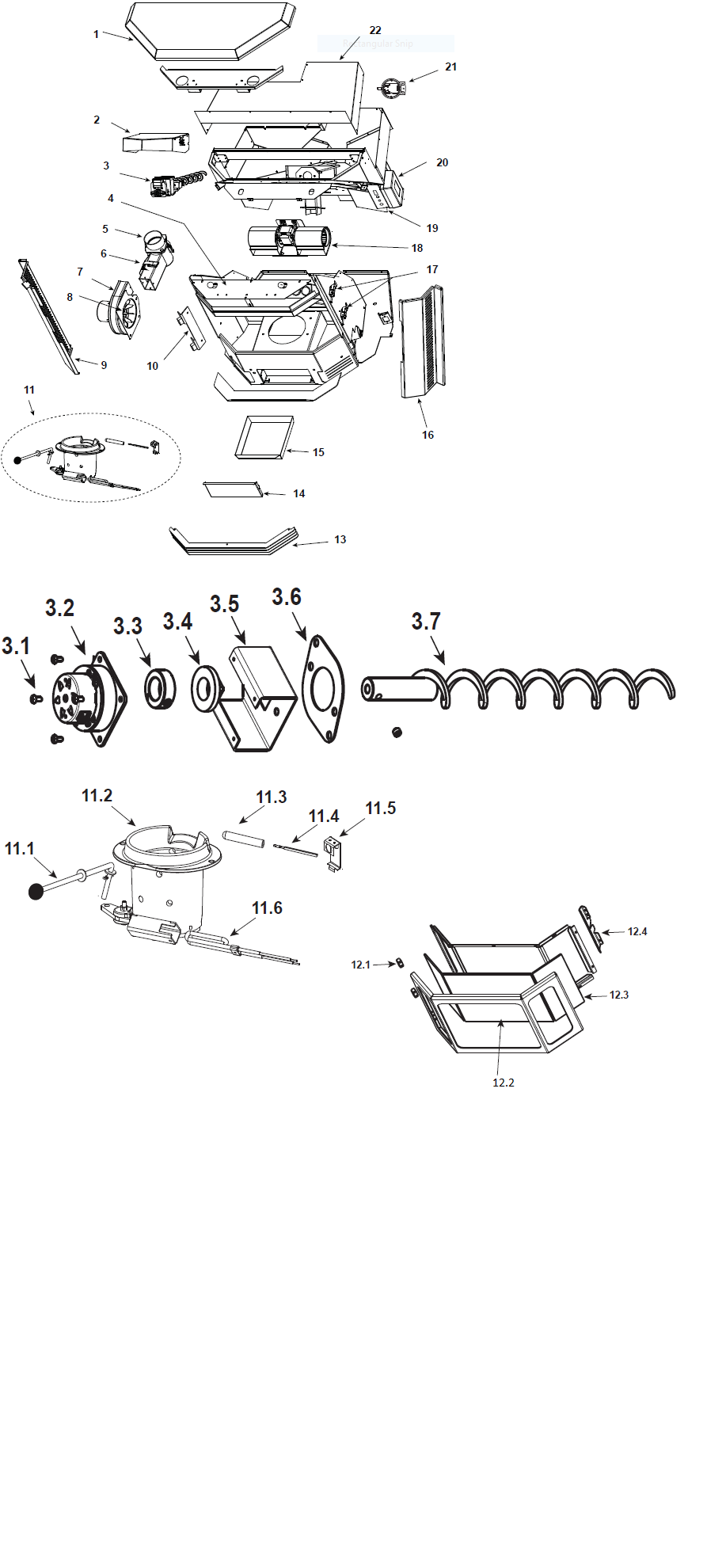 Quadrafire CB1200MI-MBK replacement parts diagram