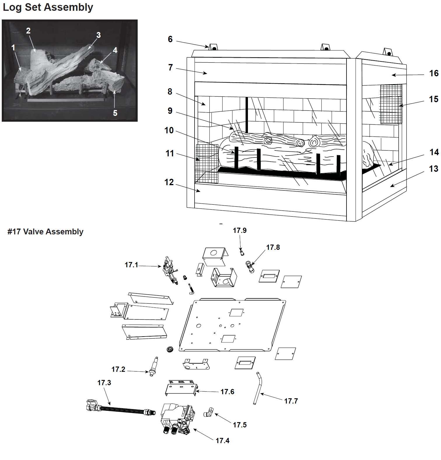 Heatilator GDCR60, GDCR60L replacement parts diagram