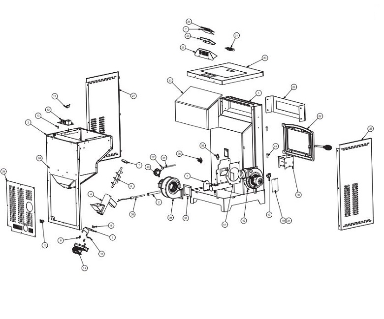 Vogelzang VG5770 Pellet replacement parts diagram