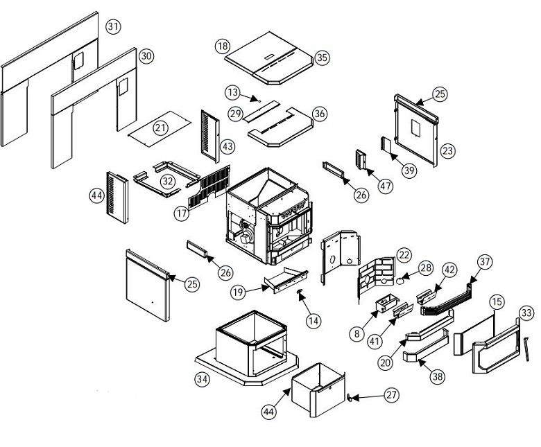 Vistaflame VF 100 Pellet Body