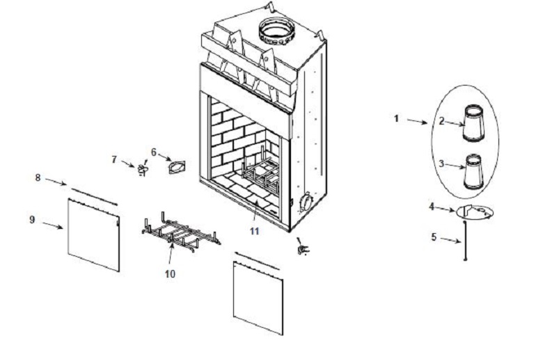 Heatilator BIR42-B Wood