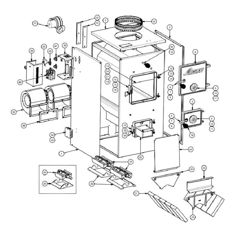 US Stove Jensen 24 Series Wood