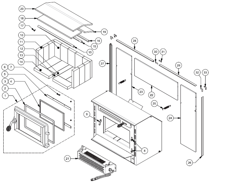 USSC Wood Stove Insert 2200I