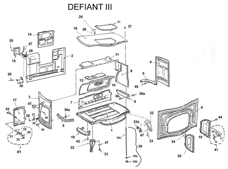 Defiant III Parlor Stove 0019 & 0028