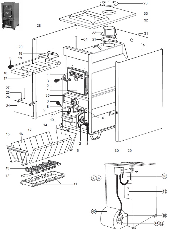 miller furnace parts diagram