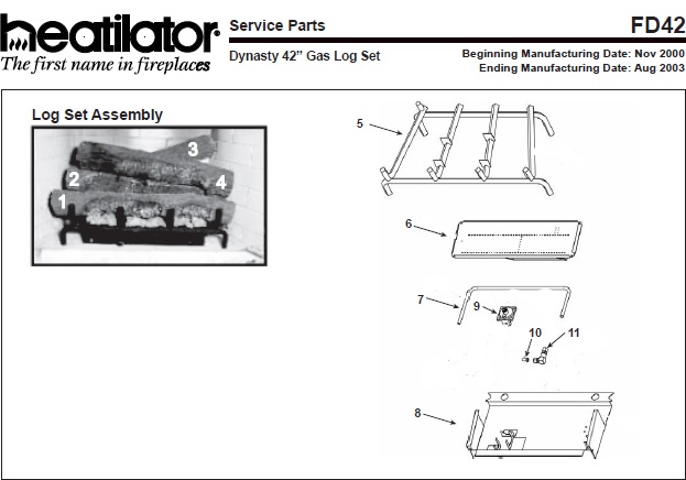 Heatilator FD42 Gas