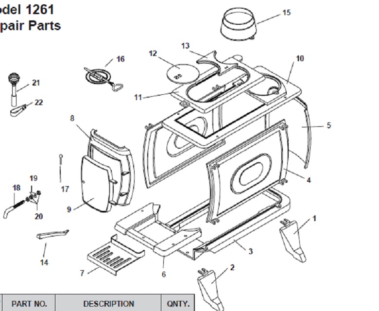 US Stove 1261 Logwood Cast - Wood