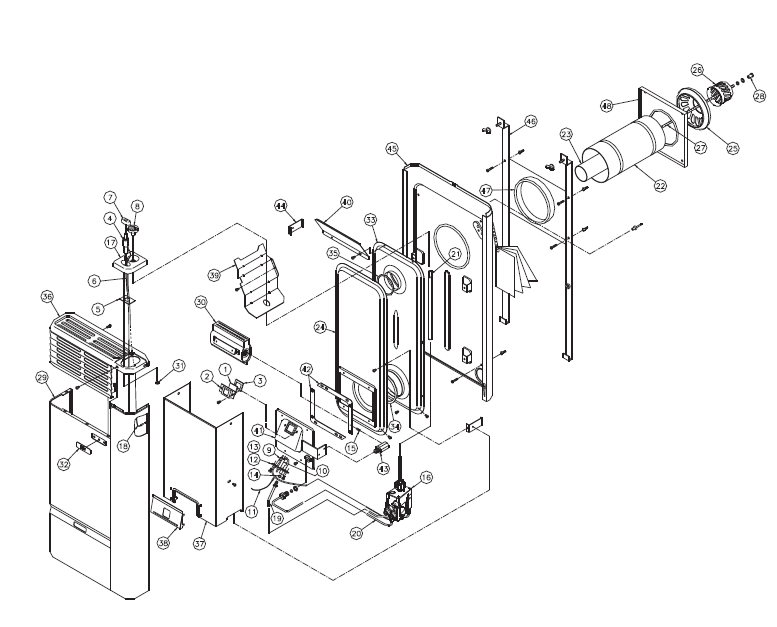 US Stove V8 Gas Stove 